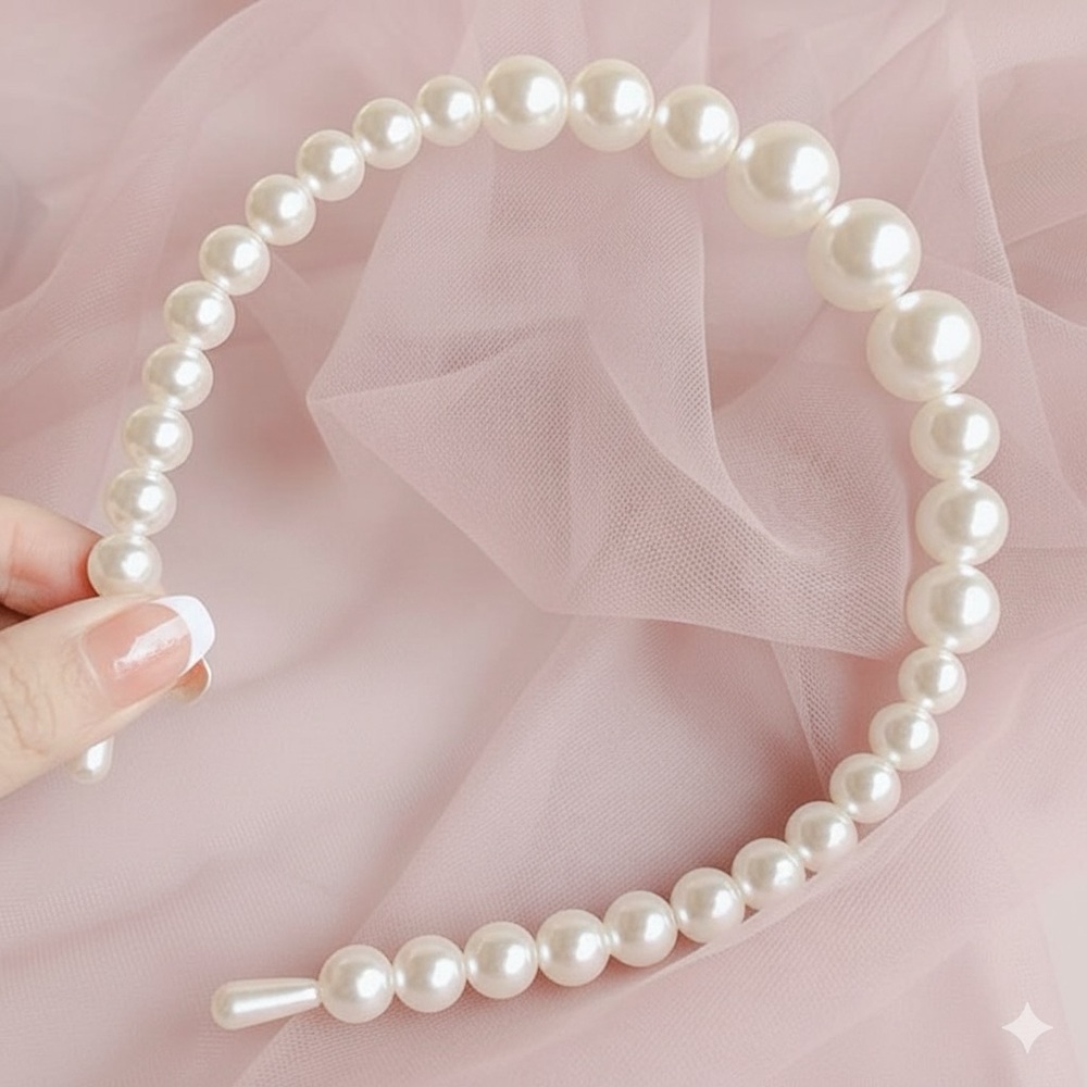 Pearl Embellished Headband 🤍
